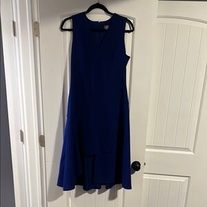 Vince Camuto Blue Asymmetrical A-Line Dress